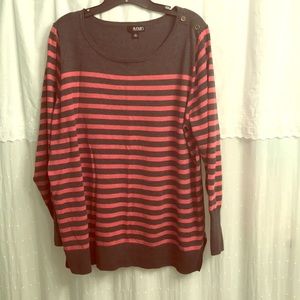 a.n.a. 2X Pink and grey light sweater